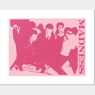 Madness - Silhouette Retro Pink Posters and Art